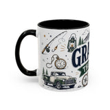Grandpa The Legend Coffee Mug — Gift From Grandkids — Accent Color Ceramic 11oz 15oz — Left view — Photo 18