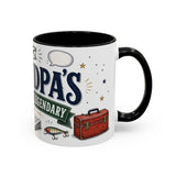 Grandpa's Jokes Are Legendary Coffee Mug — Funny Gift From Grandkids — Accent Ceramic 11oz 15oz — Right view — Photo 17