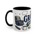 Grandpa's Jokes Are Legendary Coffee Mug — Funny Gift From Grandkids — Accent Ceramic 11oz 15oz — Left view — Photo 18