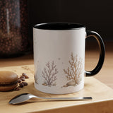 Green Sea Turtle Accent Mug | Watercolor Nature Coffee Cup | 11oz 15oz Woodland Animal Gift — 11oz / Black — context-1