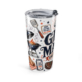 Grill Master 20oz Tumbler — Father's Day Gift for Dad — Insulated Stainless Steel Travel Cup — Left view — Photo 3