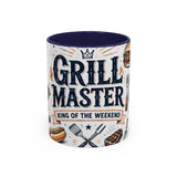Grill Master Coffee Mug — Father's Day Gift for Dad — Accent Color Ceramic 11oz 15oz — Front view — Photo 2