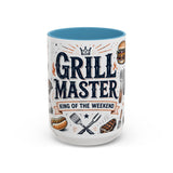 Grill Master Coffee Mug — Father's Day Gift for Dad — Accent Color Ceramic 11oz 15oz — Front view — Photo 10