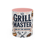 Grill Master Coffee Mug — Father's Day Gift for Dad — Accent Color Ceramic 11oz 15oz — Front view — Photo 3