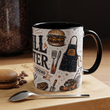 Grill Master Coffee Mug — Father's Day Gift for Dad — Accent Color Ceramic 11oz 15oz — Product view — Photo 20