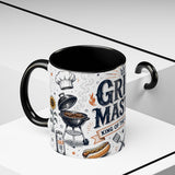 Grill Master Coffee Mug — Father's Day Gift for Dad — Accent Color Ceramic 11oz 15oz — Product view — Photo 21