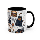 Grill Master Coffee Mug — Father's Day Gift for Dad — Accent Color Ceramic 11oz 15oz — Right view — Photo 17