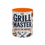 Grill Master Coffee Mug — Father's Day Gift for Dad — Accent Color Ceramic 11oz 15oz — Front view — Photo 11