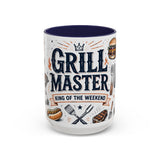Grill Master Coffee Mug — Father's Day Gift for Dad — Accent Color Ceramic 11oz 15oz — Front view — Photo 6
