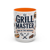 Grill Master Coffee Mug — Father's Day Gift for Dad — Accent Color Ceramic 11oz 15oz — Front view — Photo 13