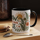Grow At Your Own Pace Mug, Botanical Inspirational Coffee Cup, Encouragement Gift, 11oz 15oz Accent Mug — Product view — Photo 21