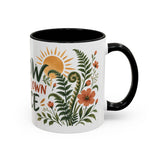 Grow At Your Own Pace Mug, Botanical Inspirational Coffee Cup, Encouragement Gift, 11oz 15oz Accent Mug — Right view — Photo 18