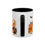 Halloween Golden Retriever Mug, Harvest Haunt, Cute Animal Lover Gift, Watercolor Ceramic Coffee Cup, 11oz 15oz — 11oz / Black — back