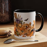 Halloween Golden Retriever Mug, Harvest Haunt, Cute Animal Lover Gift, Watercolor Ceramic Coffee Cup, 11oz 15oz — 11oz / Black — context-1