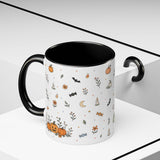 Halloween Party Mug — Ghost Black Cat Candy Watercolor Gift — Accent Cup 11oz 15oz — Product view — Photo 22
