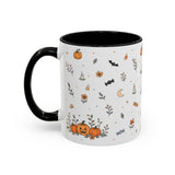 Halloween Party Mug — Ghost Black Cat Candy Watercolor Gift — Accent Cup 11oz 15oz — Left view — Photo 19