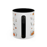 Halloween Party Mug — Ghost Black Cat Candy Watercolor Gift — Accent Cup 11oz 15oz — Back view — Photo 20