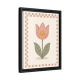 Happy Tulip Framed Nursery Canvas, Storybook Kids Room Wall Art, 12x16 18x24 — Product view — Photo 7