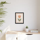 Happy Tulip Framed Nursery Canvas, Storybook Kids Room Wall Art, 12x16 18x24 — Product view — Photo 8