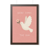 Here Comes the Sun Dove Framed Nursery Poster | Storybook Wall Art | Kids Room Decor | Black Walnut White Frame | 16x24 20x30 — 6ad86fe1931ebbf89508eba9_69676_124148_front