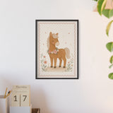 Horse Garland Framed Nursery Poster, Storybook Kids Room Wall Art, A4 A3 Size — Product view — Photo 9