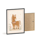 Horse Garland Framed Nursery Poster, Storybook Kids Room Wall Art, A4 A3 Size — Product view — Photo 7