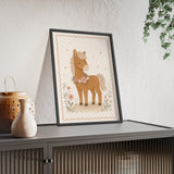 Horse Garland Framed Nursery Poster, Storybook Kids Room Wall Art, A4 A3 Size — Product view — Photo 8