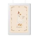 I Love You Silly Goose Framed Nursery Wall Art, Storybook Kids Room Decor, 16x24 20x30 Poster — Front view — Photo 5