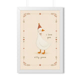 I Love You Silly Goose Framed Nursery Wall Art, Storybook Kids Room Decor, 16x24 20x30 Poster — Front view — Photo 6