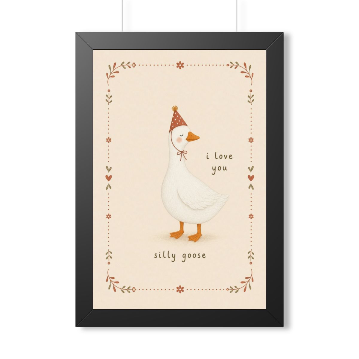 I Love You Silly Goose Framed Nursery Wall Art, Storybook Kids Room Decor, 16x24 20x30 Poster — Front view — Photo 1
