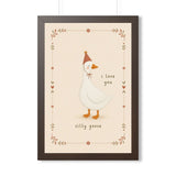 I Love You Silly Goose Framed Nursery Wall Art, Storybook Kids Room Decor, 16x24 20x30 Poster — Front view — Photo 4