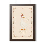 I Love You Silly Goose Framed Nursery Wall Art, Storybook Kids Room Decor, 16x24 20x30 Poster — Front view — Photo 3