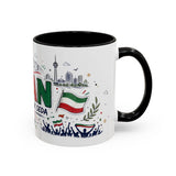 Iran Soccer Coffee Mug — Soccer Fan Gift — Accent Color Ceramic 11oz 15oz Match Day Cup — Right view — Photo 17