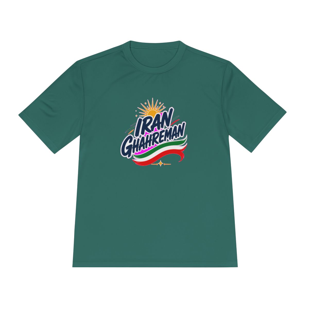 Iran Soccer T Shirt, Iran Ghareman Tee, World Football Fan Shirt, Moisture Wicking Sport Tee — Front view — Photo 1