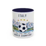 Italy World Champions Mug — Four Time Soccer Champion Gift — Italian Football Fan Cup — 1934–2006 — 11oz 15oz Accent Mug — Front view — Photo 2