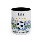 Italy World Champions Mug — Four Time Soccer Champion Gift — Italian Football Fan Cup — 1934–2006 — 11oz 15oz Accent Mug — Front view — Photo 1