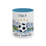 Italy World Champions Mug — Four Time Soccer Champion Gift — Italian Football Fan Cup — 1934–2006 — 11oz 15oz Accent Mug — Front view — Photo 9