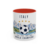 Italy World Champions Mug — Four Time Soccer Champion Gift — Italian Football Fan Cup — 1934–2006 — 11oz 15oz Accent Mug — Front view — Photo 4