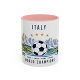 Italy World Champions Mug — Four Time Soccer Champion Gift — Italian Football Fan Cup — 1934–2006 — 11oz 15oz Accent Mug — Front view — Photo 3