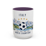 Italy World Champions Mug — Four Time Soccer Champion Gift — Italian Football Fan Cup — 1934–2006 — 11oz 15oz Accent Mug — Front view — Photo 17