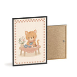 Kitten Tea Framed Nursery Poster, Storybook Kids Room Wall Art, A4 A3 Size — Product view — Photo 7