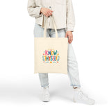 Know Thyself Tote Bag — Ancient Wisdom Quote Canvas Bag — Colorful Philosophy Gift — Product view — Photo 9
