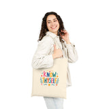 Know Thyself Tote Bag — Ancient Wisdom Quote Canvas Bag — Colorful Philosophy Gift — Product view — Photo 7