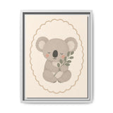 Koala Eucalyptus Framed Nursery Canvas, Storybook Kids Room Wall Art, 12x16 18x24 — Front view — Photo 4