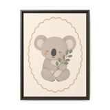 Koala Eucalyptus Framed Nursery Canvas, Storybook Kids Room Wall Art, 12x16 18x24 — Front view — Photo 5