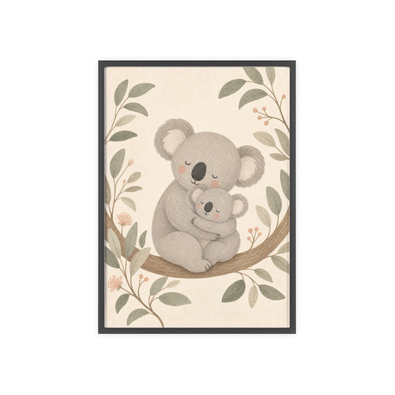 Koala Family Framed Nursery Poster, Storybook Kids Room Wall Art, A4 A3 Size — 6ad866dc4a87cc6e1a0e5f22_96250_80279_front