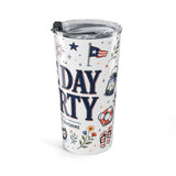 Lake Day Liberty 20oz Tumbler — Patriotic Summer Lake Gift — Insulated Stainless Steel Travel Cup — Right view — Photo 4