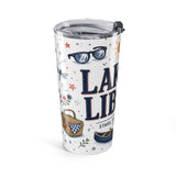 Lake Day Liberty 20oz Tumbler — Patriotic Summer Lake Gift — Insulated Stainless Steel Travel Cup — Left view — Photo 3
