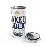 Lake Day Liberty 20oz Tumbler — Patriotic Summer Lake Gift — Insulated Stainless Steel Travel Cup — Product view — Photo 5