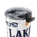Lake Day Liberty 20oz Tumbler — Patriotic Summer Lake Gift — Insulated Stainless Steel Travel Cup — Product view — Photo 6